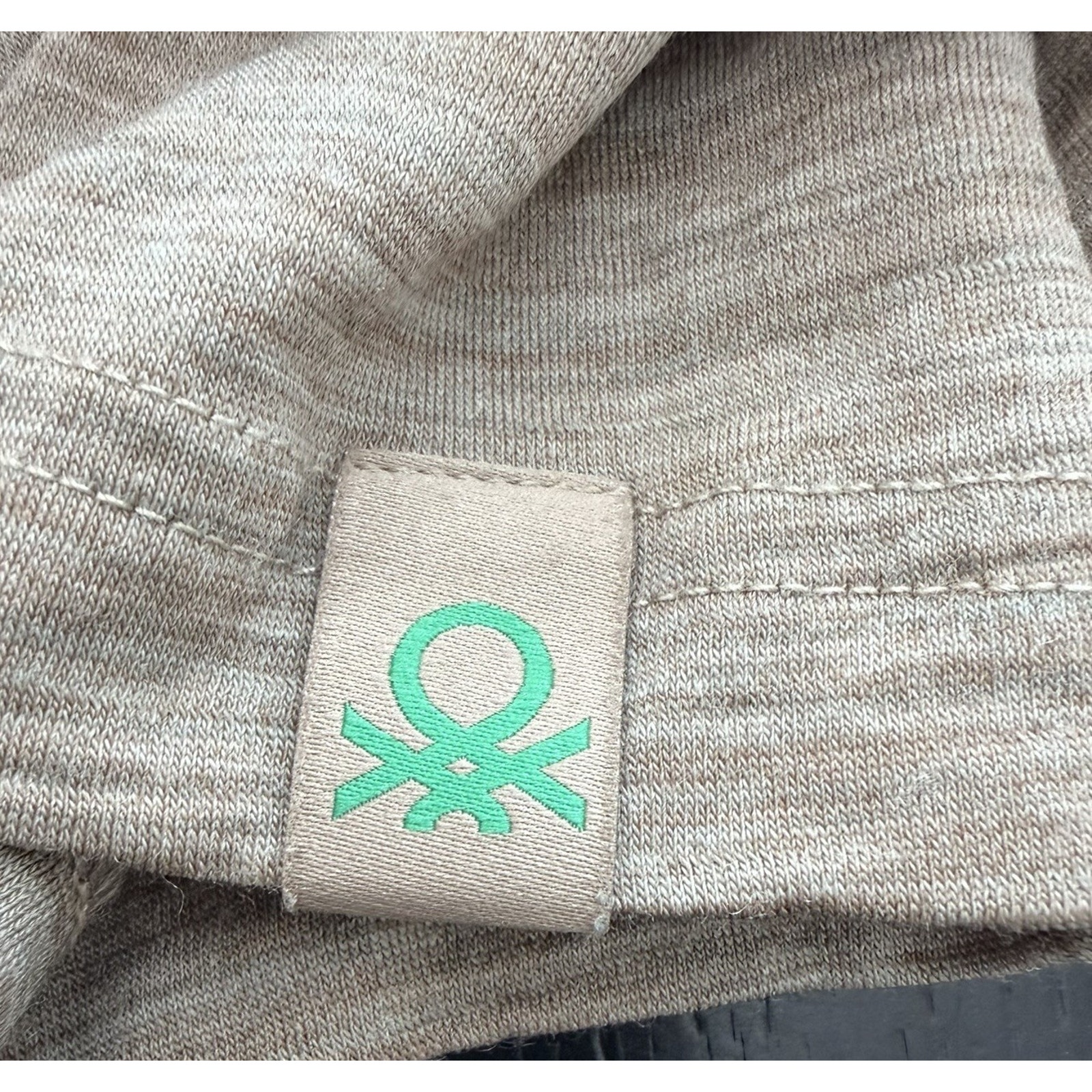 Benetton Merino Wool 1/4 Zip Brown Base Layer Long Sleeve Shirt L Euc Gorpcore — image 6 of 7